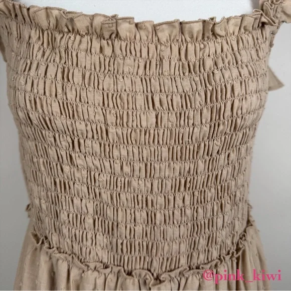 🆑 Pietro Brunelli Chloe Ruffle Sleeve Smocked Maternity Dress - Picture 4 of 16